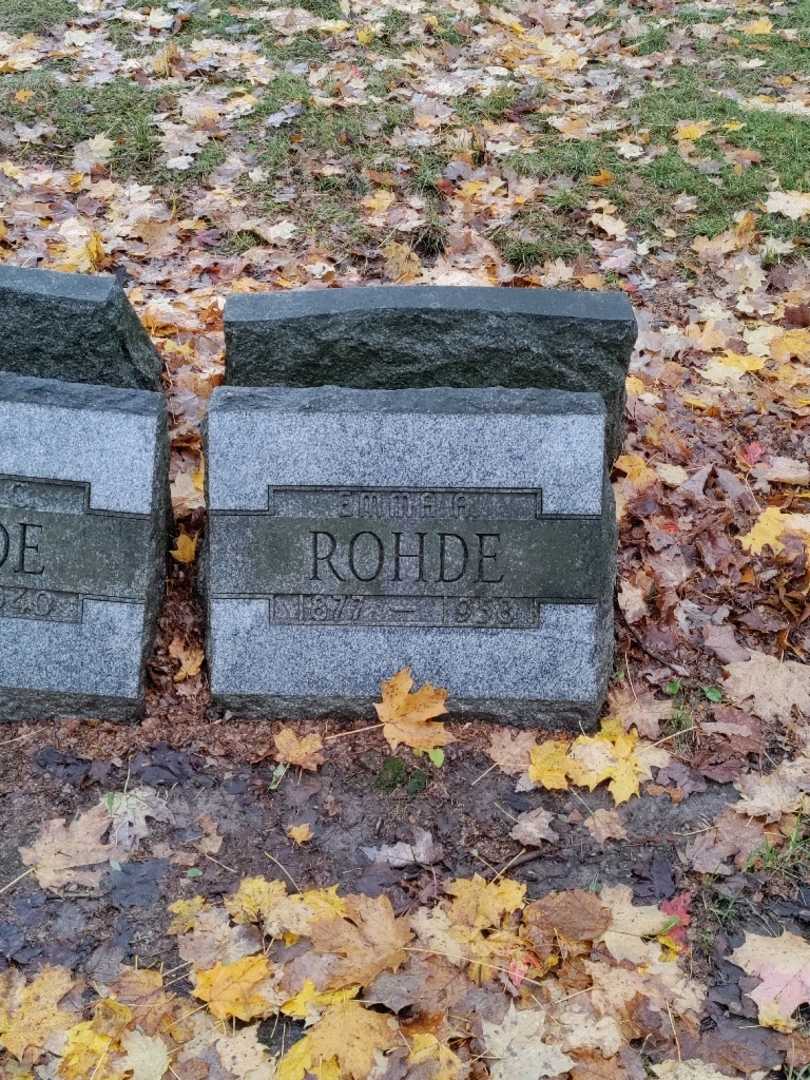 Emma A. Rohde's grave. Photo 3