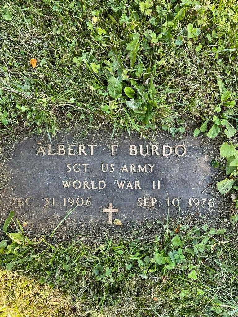 Albert F. Burdo's grave. Photo 1