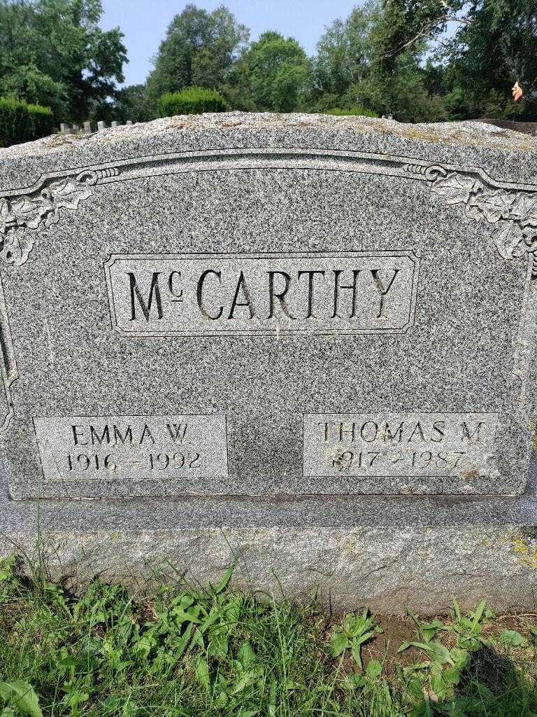 Emma W. McCarthy's grave. Photo 3