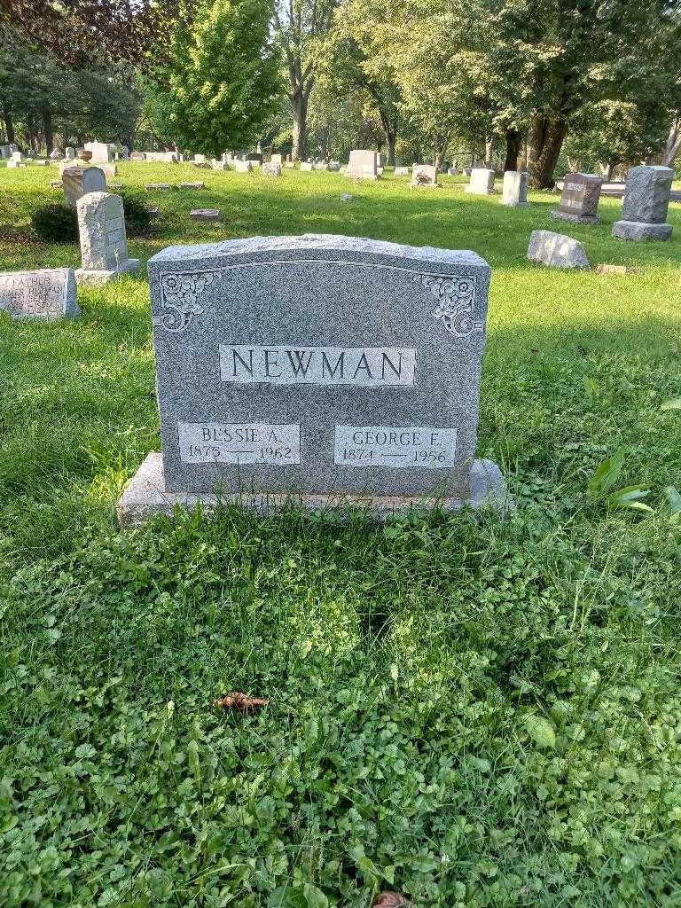 Bessie A. Newman's grave. Photo 1