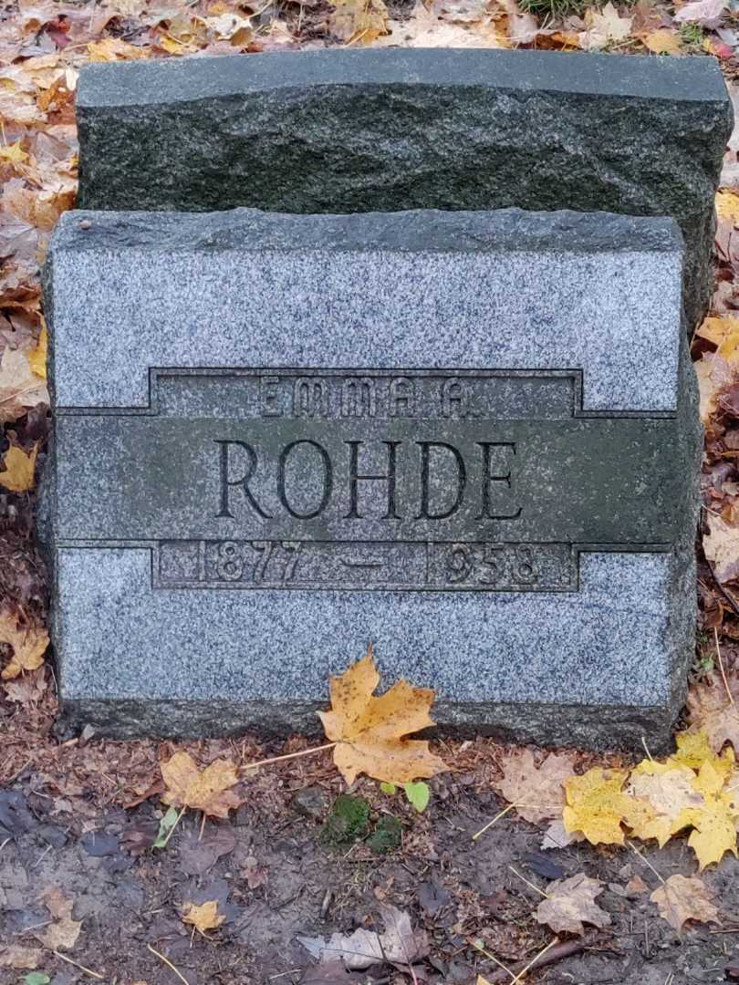 Emma A. Rohde's grave. Photo 4