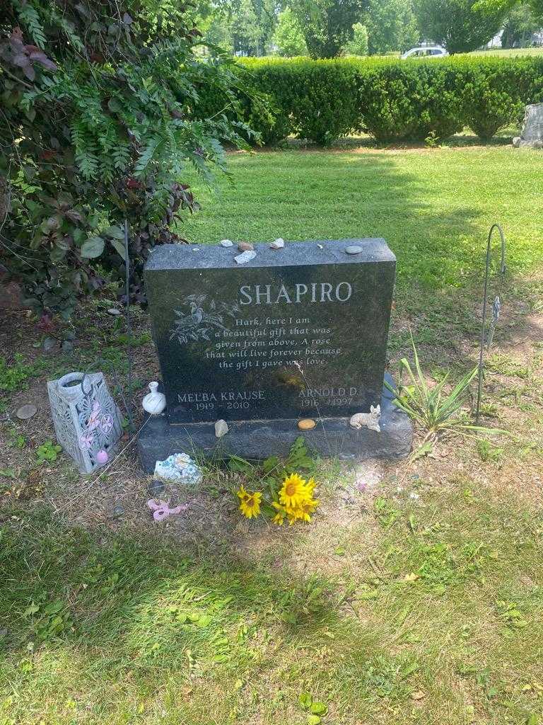 Melba Krause Shapiro's grave. Photo 2