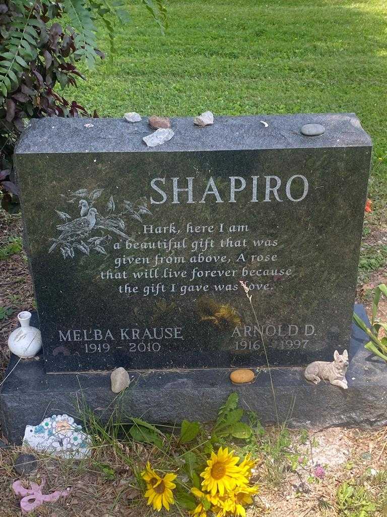 Melba Krause Shapiro's grave. Photo 3