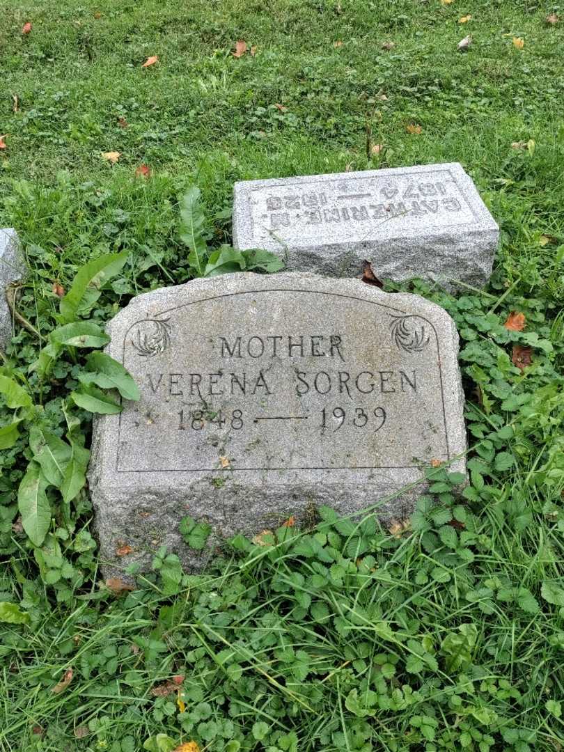 Verena Sorgen's grave. Photo 2