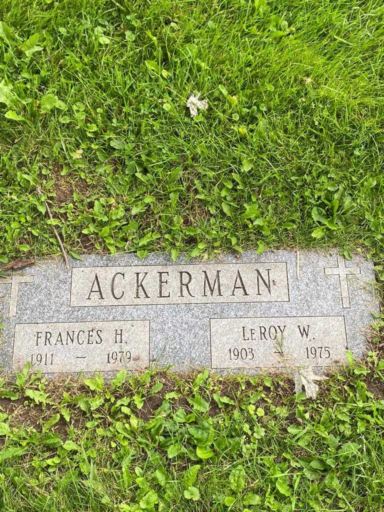 Frances H. Ackerman's grave. Photo 3