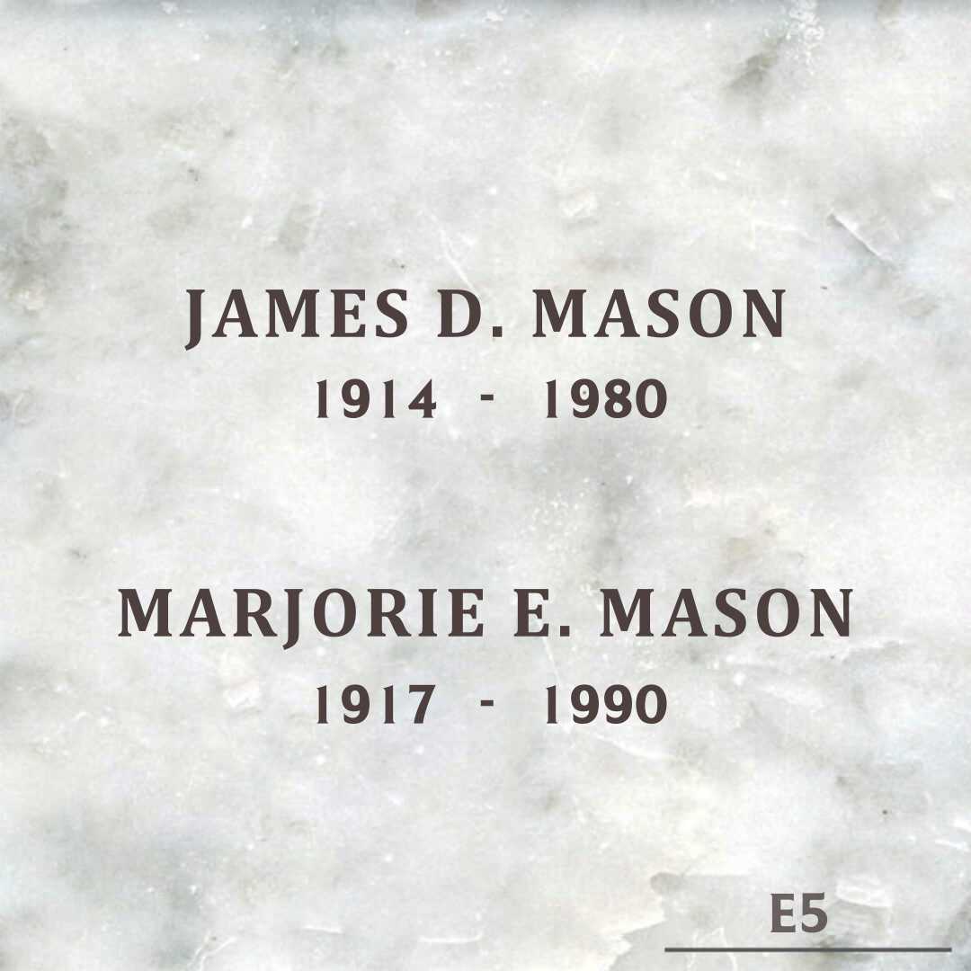 Marjorie E. Mason's grave