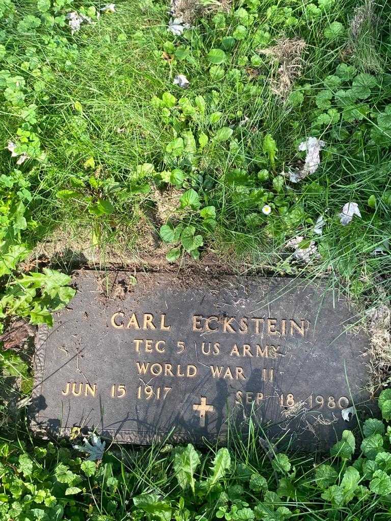 Carl Eckstein's grave. Photo 1