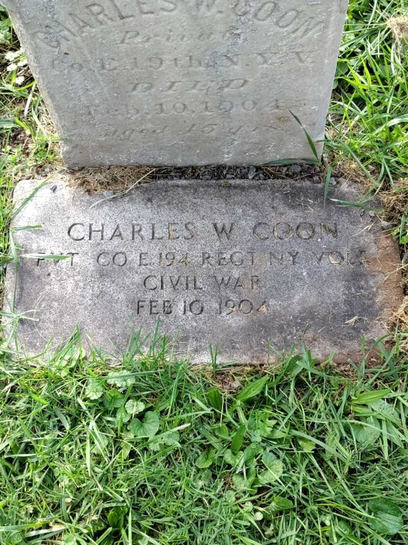 Charles W. Coon's grave. Photo 4