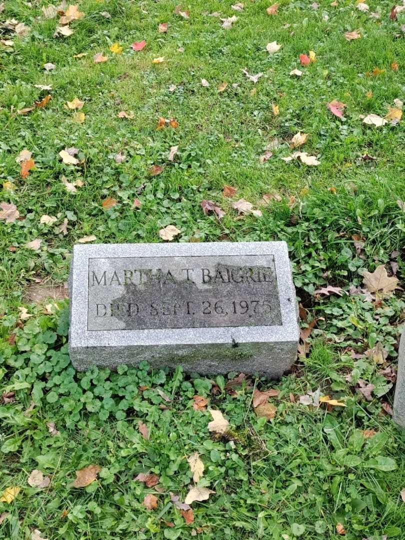 Martha T. Baigrie's grave. Photo 2