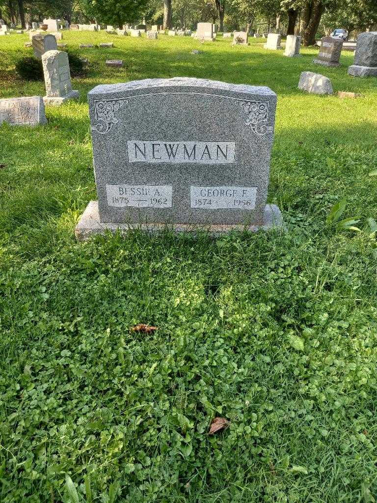 Bessie A. Newman's grave. Photo 3