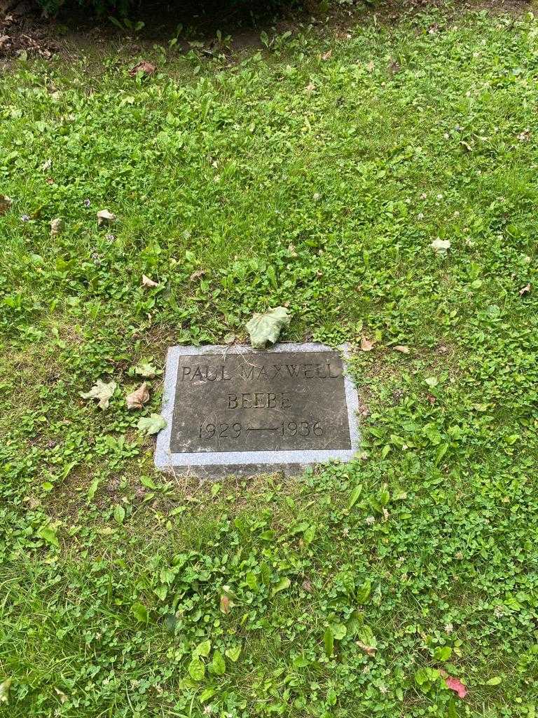 Paul Maxwell Beebe's grave. Photo 1