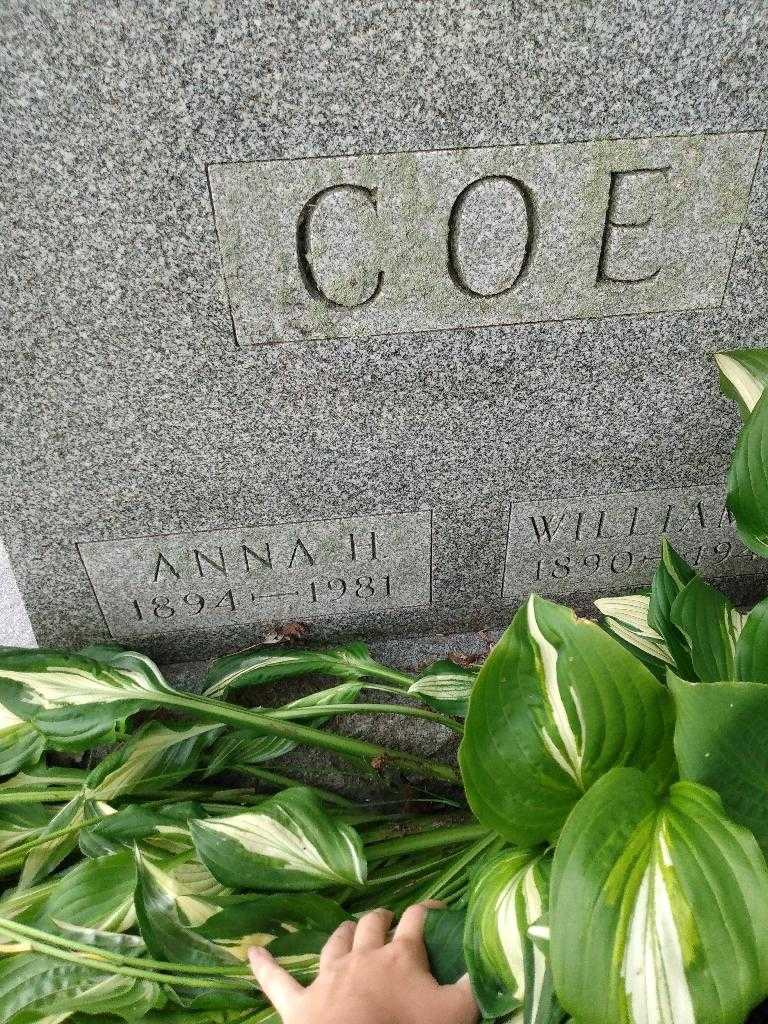 Anna H. Coe's grave. Photo 2