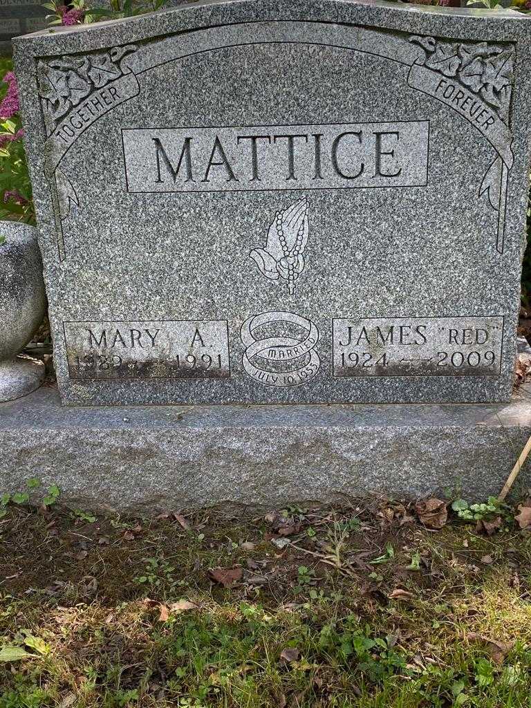 James "Red" Mattice's grave. Photo 3