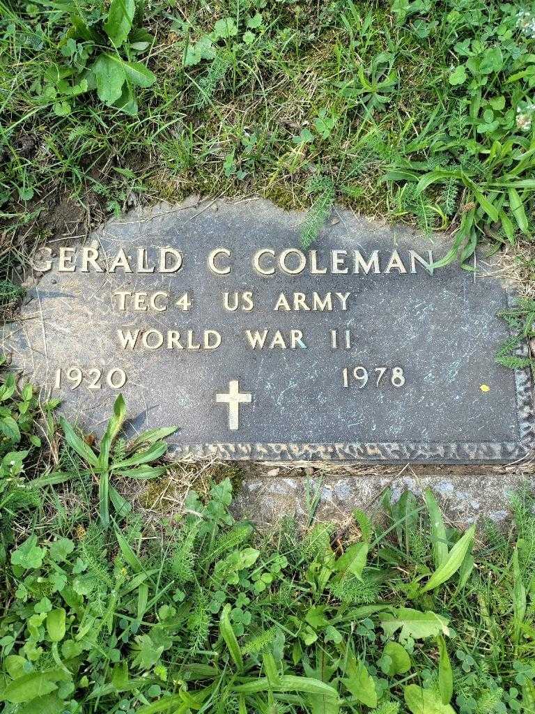 Gerald C. Coleman's grave. Photo 4