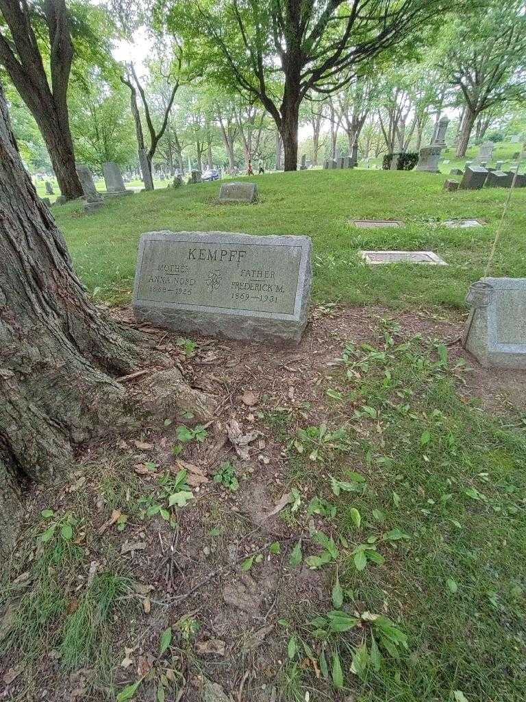 Frederick M. Kempff's grave. Photo 2