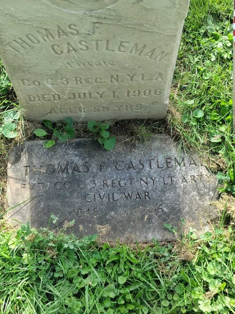 Thomas F. Castleman's grave. Photo 4