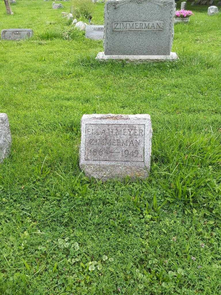 Ella H. Meyer Zimmerman's grave. Photo 1