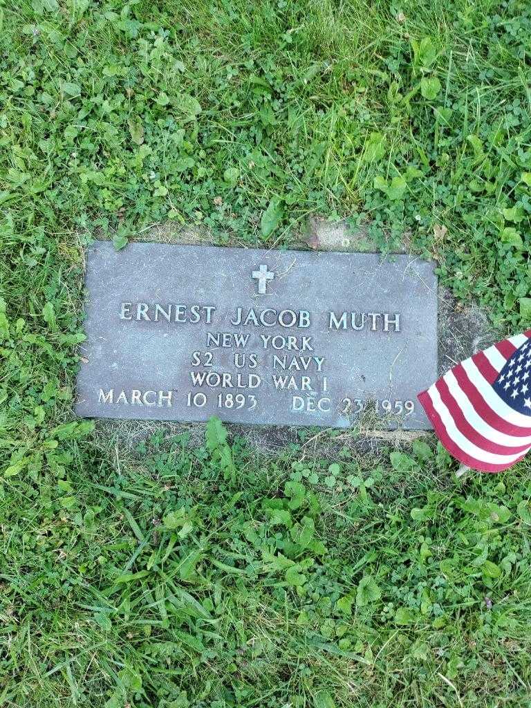 Ernest Jacob Muth's grave. Photo 3