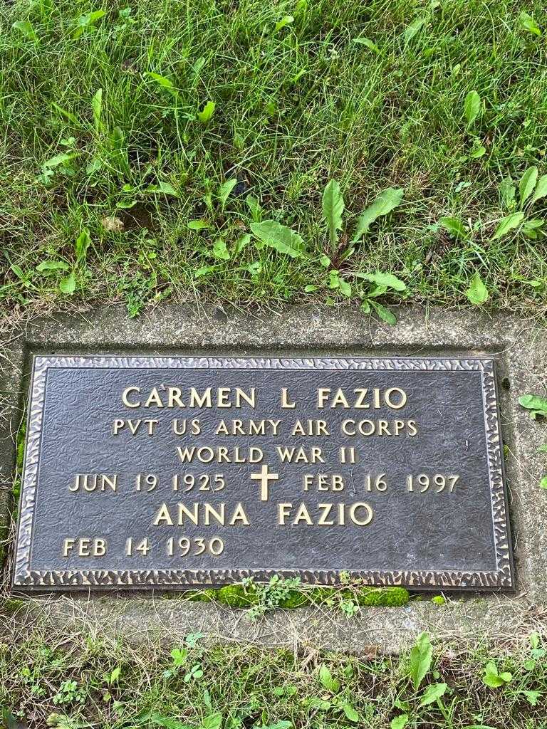 Carmen L. Fazio's grave. Photo 3
