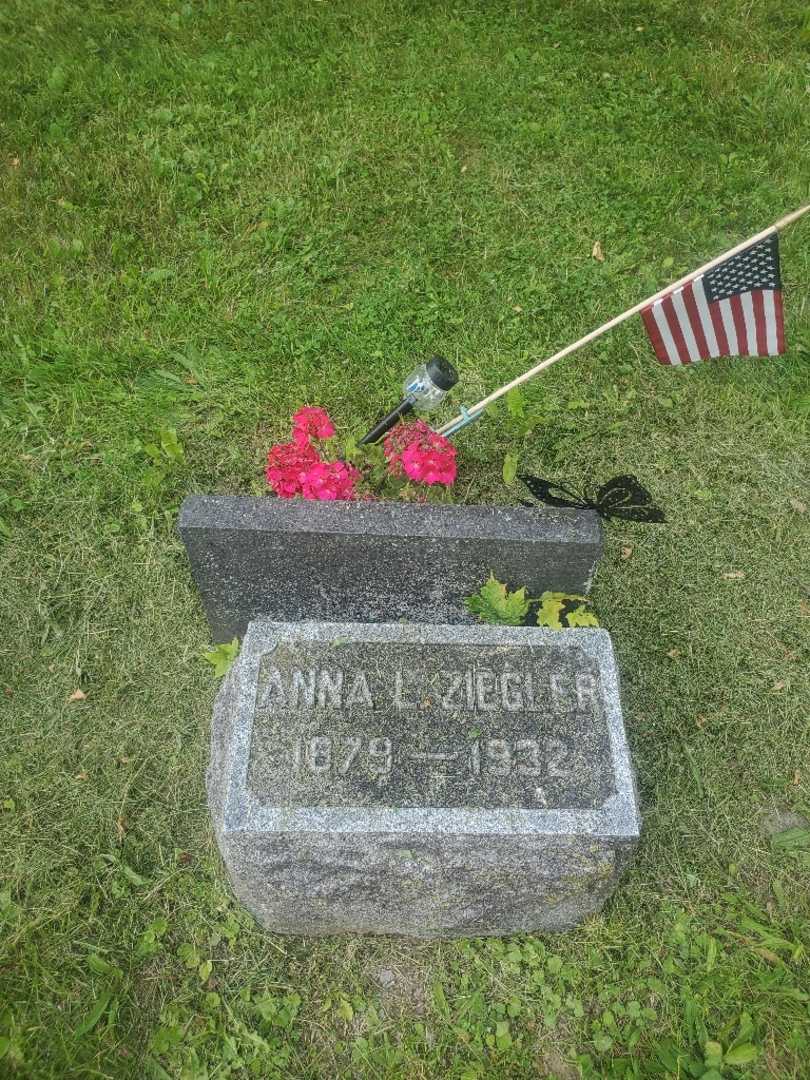 Anna L. Ziegler's grave. Photo 2