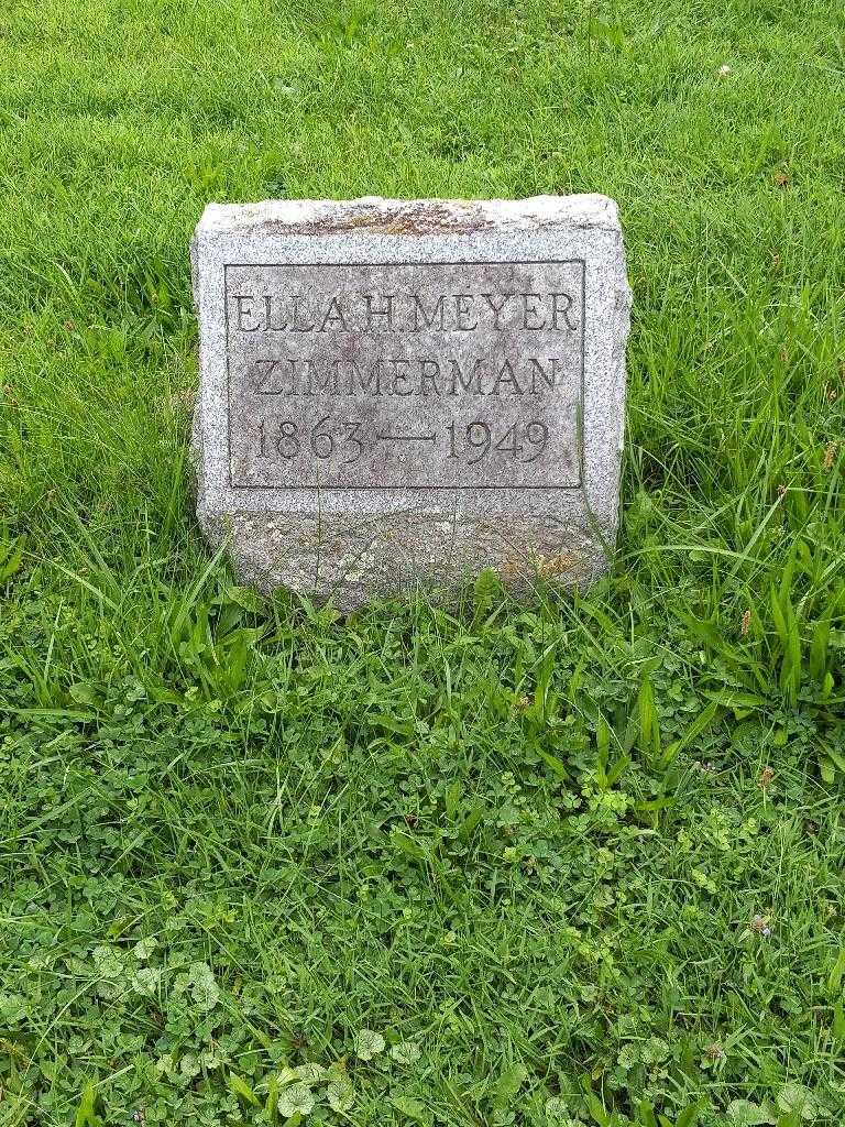 Ella H. Meyer Zimmerman's grave. Photo 2