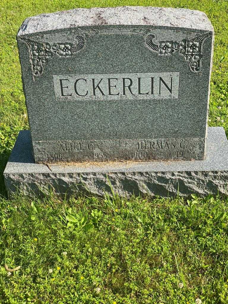 Alice G. Eckerlin's grave. Photo 3