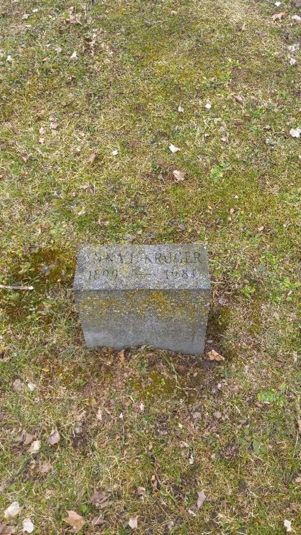 Anna F. Kruger's grave. Photo 2