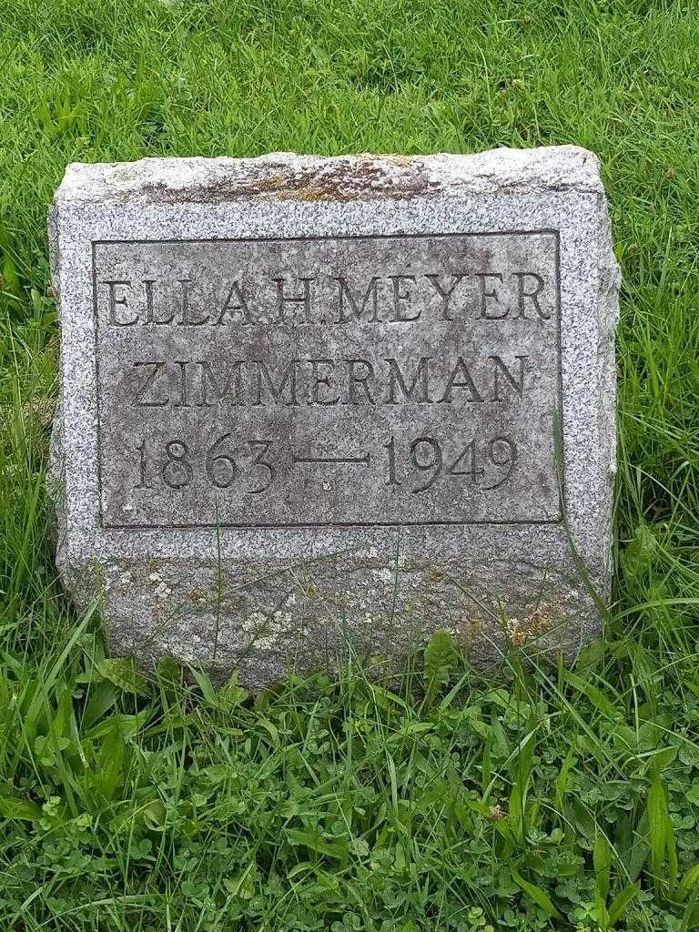 Ella H. Meyer Zimmerman's grave. Photo 3