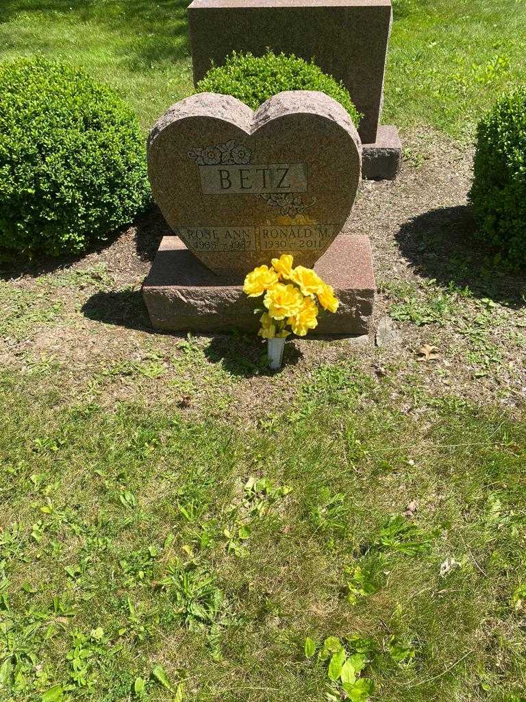 Rose Ann Betz's grave. Photo 2