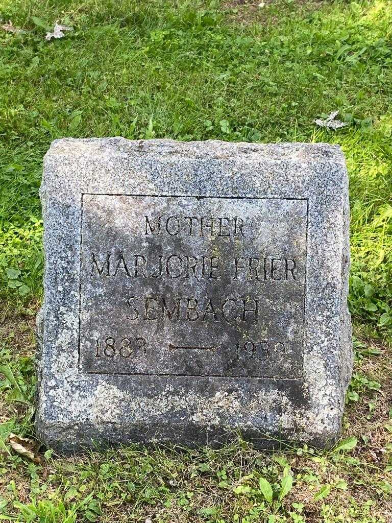 Marjorie Frier Sembach's grave. Photo 3