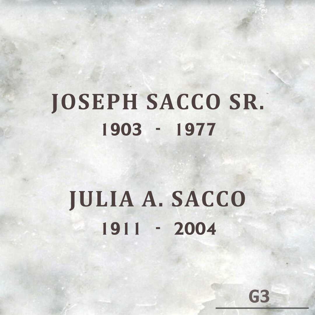 Julia A. Sacco's grave