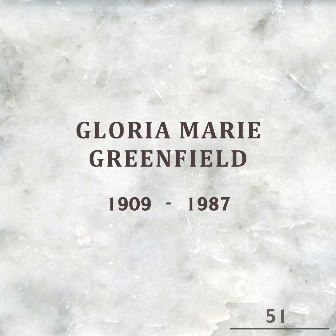 Gloria Marie Greenfield's grave