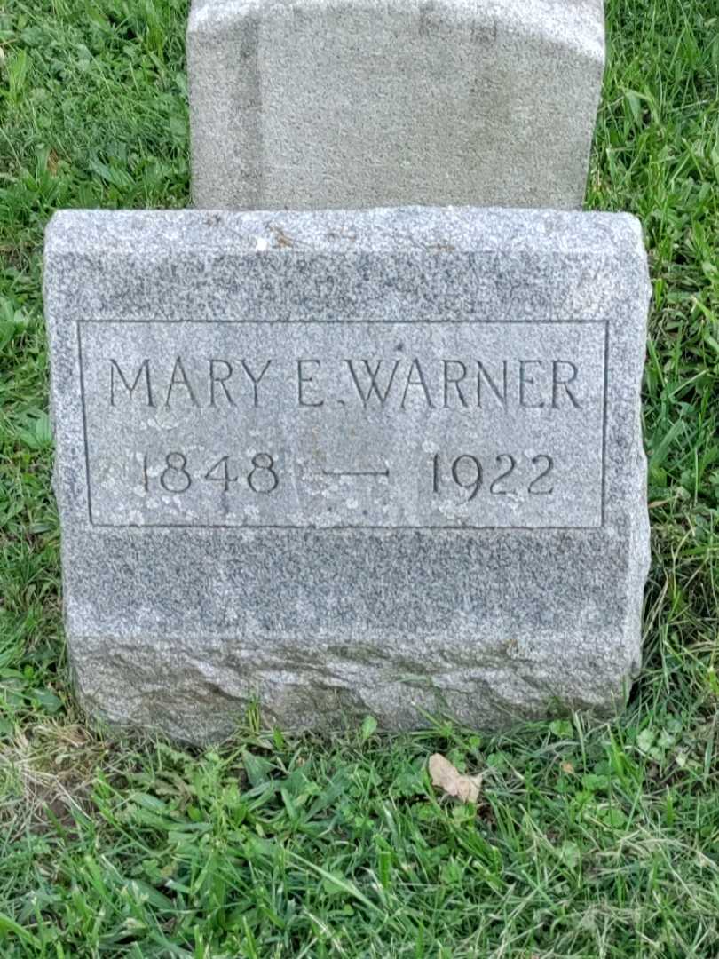 Mary E. Warner's grave. Photo 3