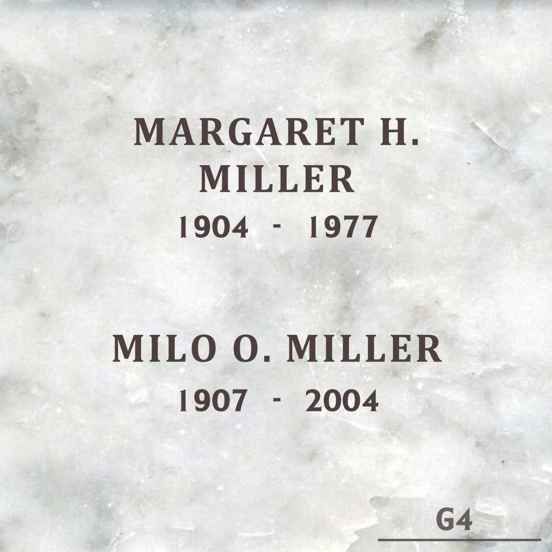 Margaret H. Miller's grave