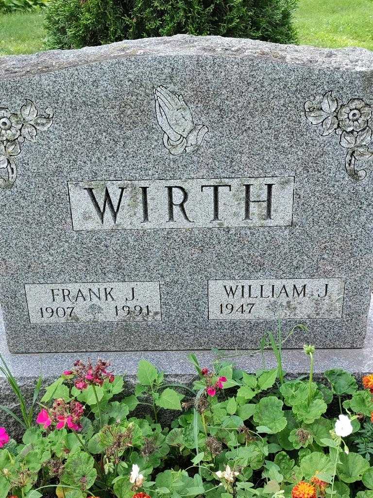 Frank J. Wirth's grave. Photo 3