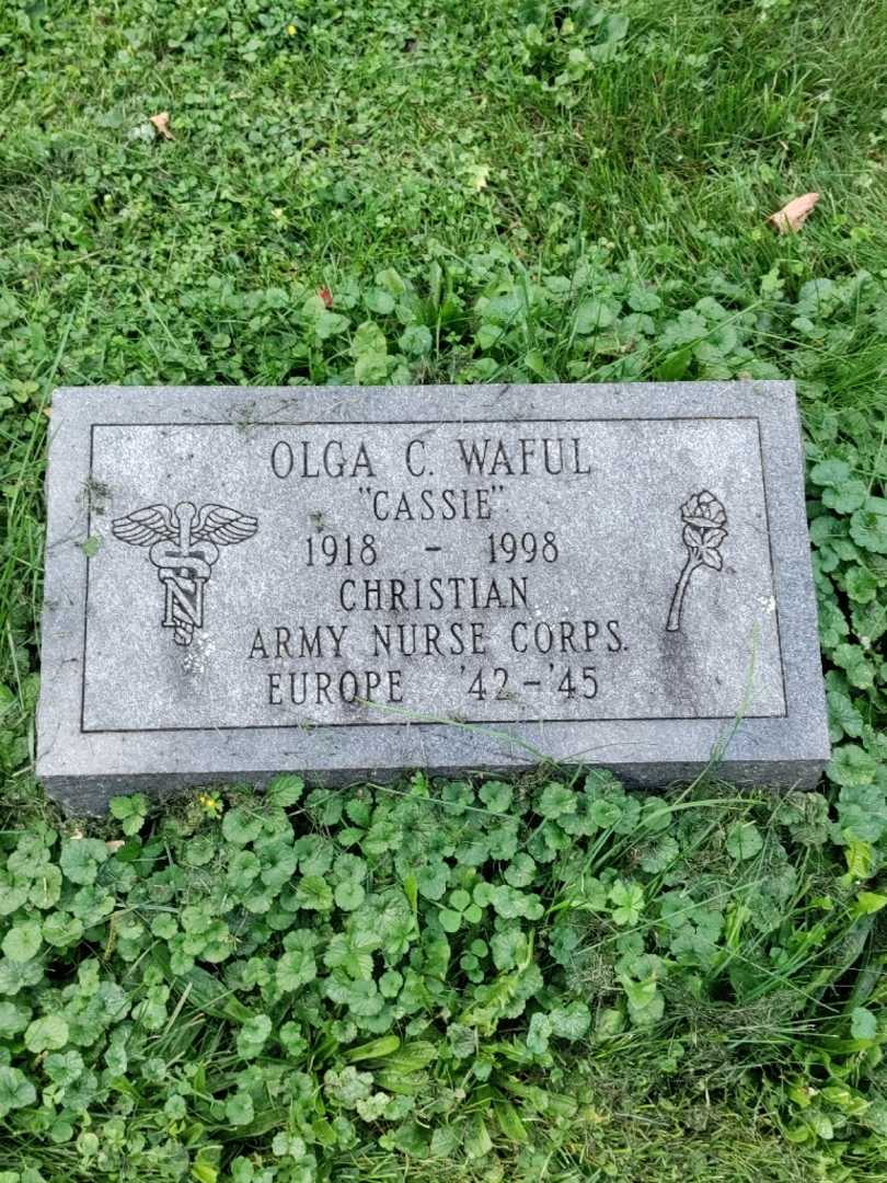 Olga Casciolini "Cassie" Waful's grave. Photo 3