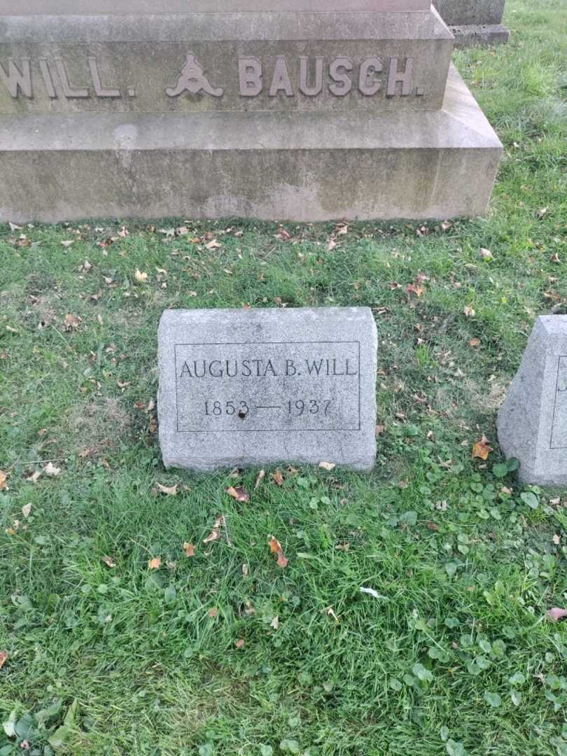 Augusta B. Will's grave. Photo 2