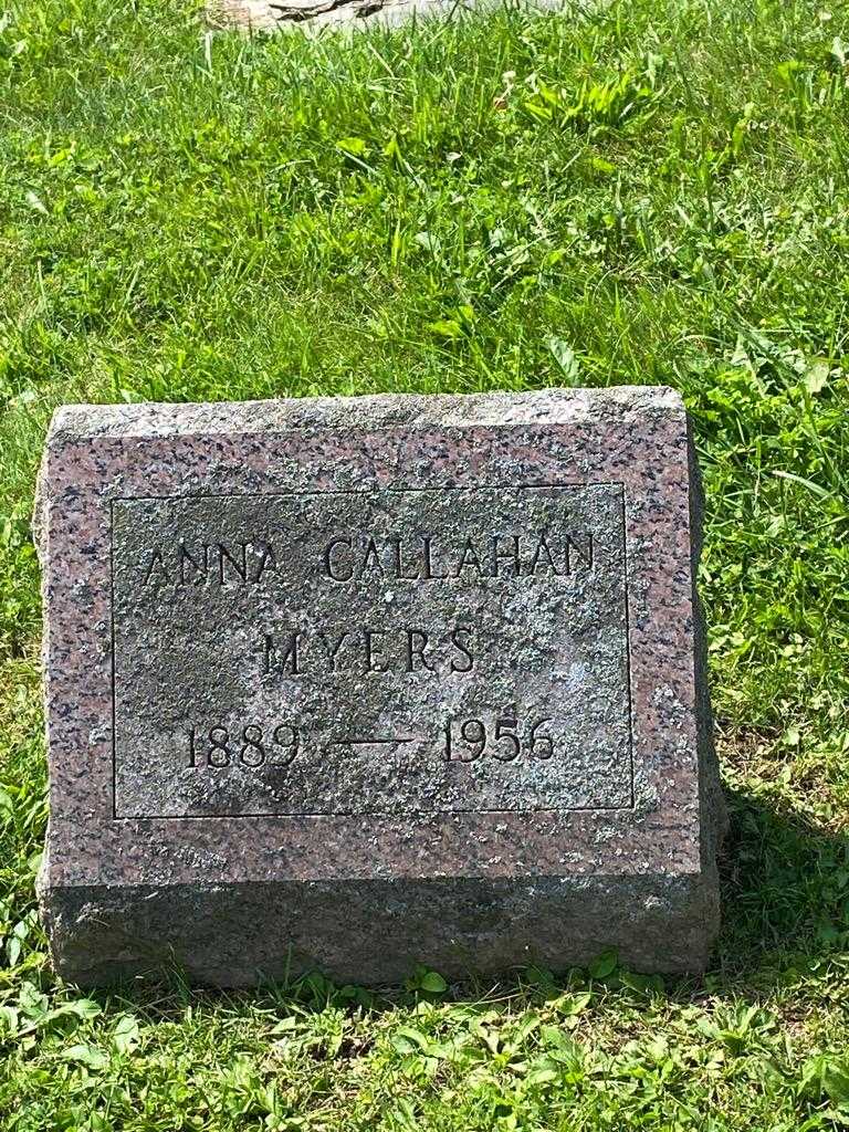 Anna Callahan Myers's grave. Photo 3