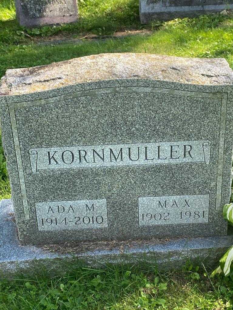 Ada M. Kornmuller's grave. Photo 3