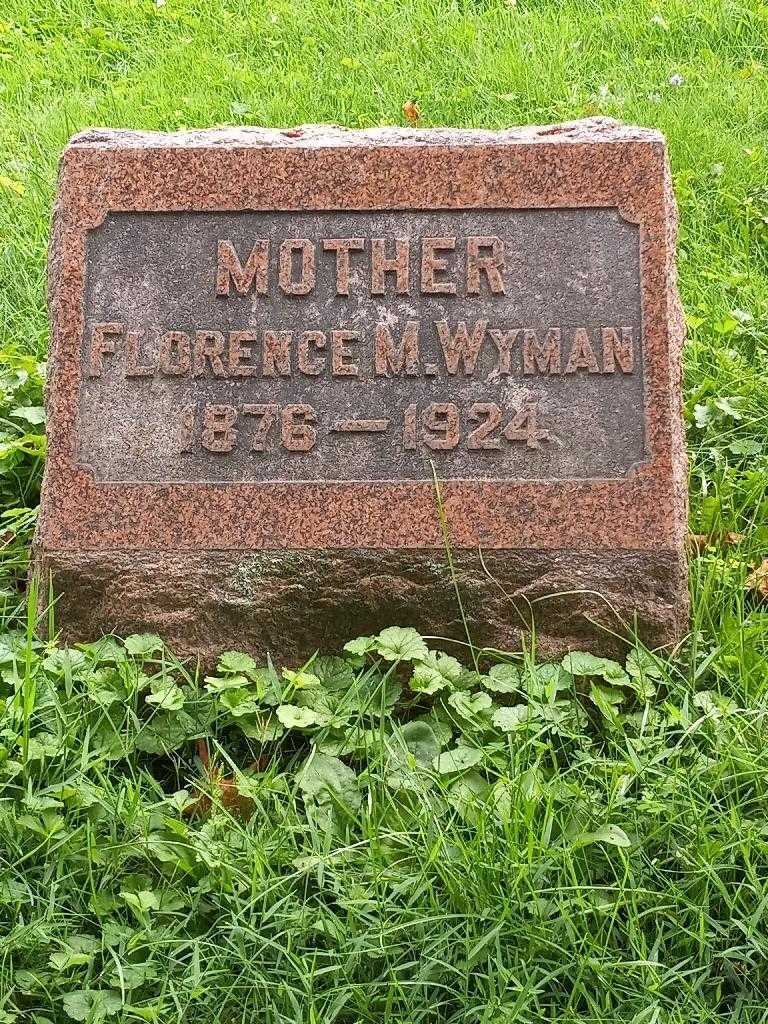 Florence M. Wyman's grave. Photo 3