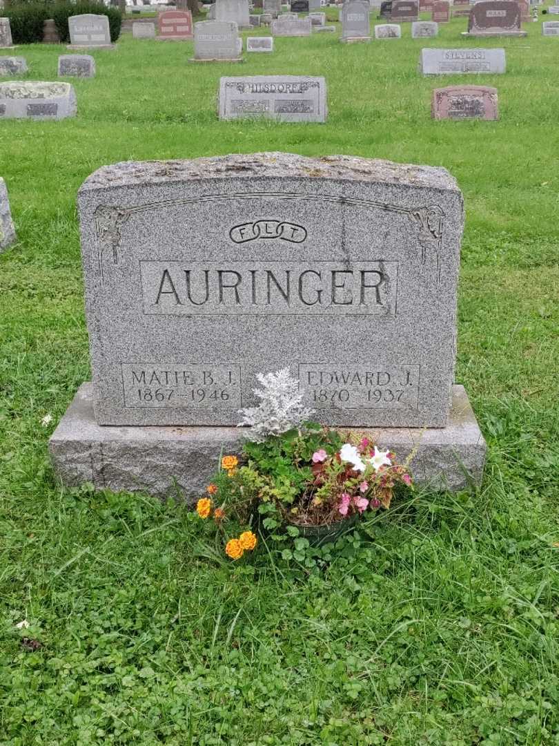 Edward J. Auringer's grave. Photo 3