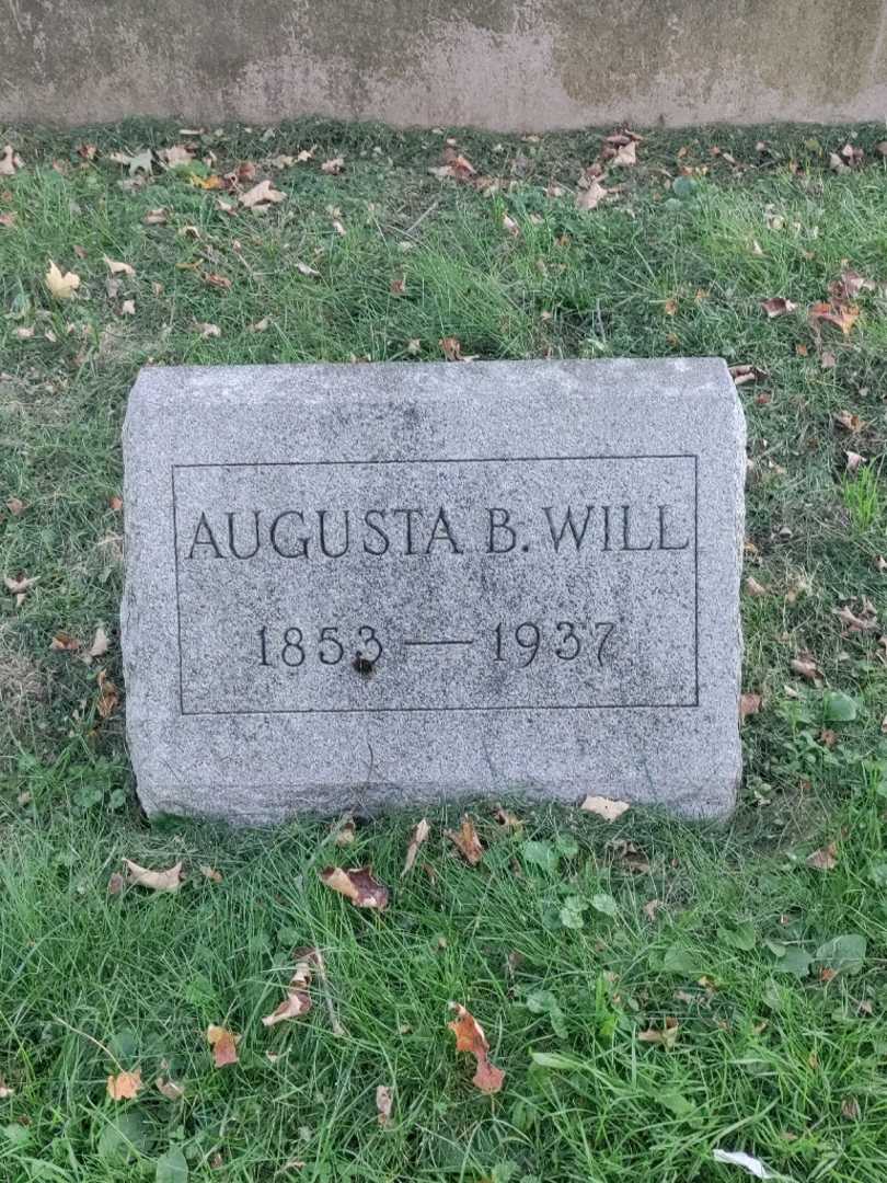 Augusta B. Will's grave. Photo 3