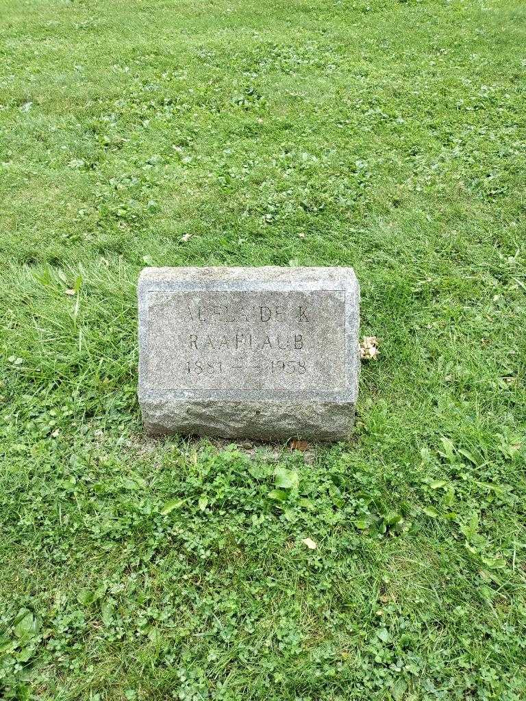 Adelaide K. Raaflaub's grave. Photo 3