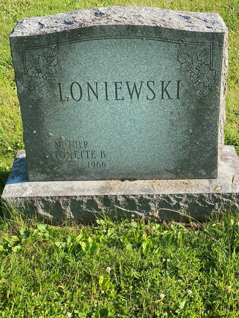 Antonette B. Loniewski's grave. Photo 3