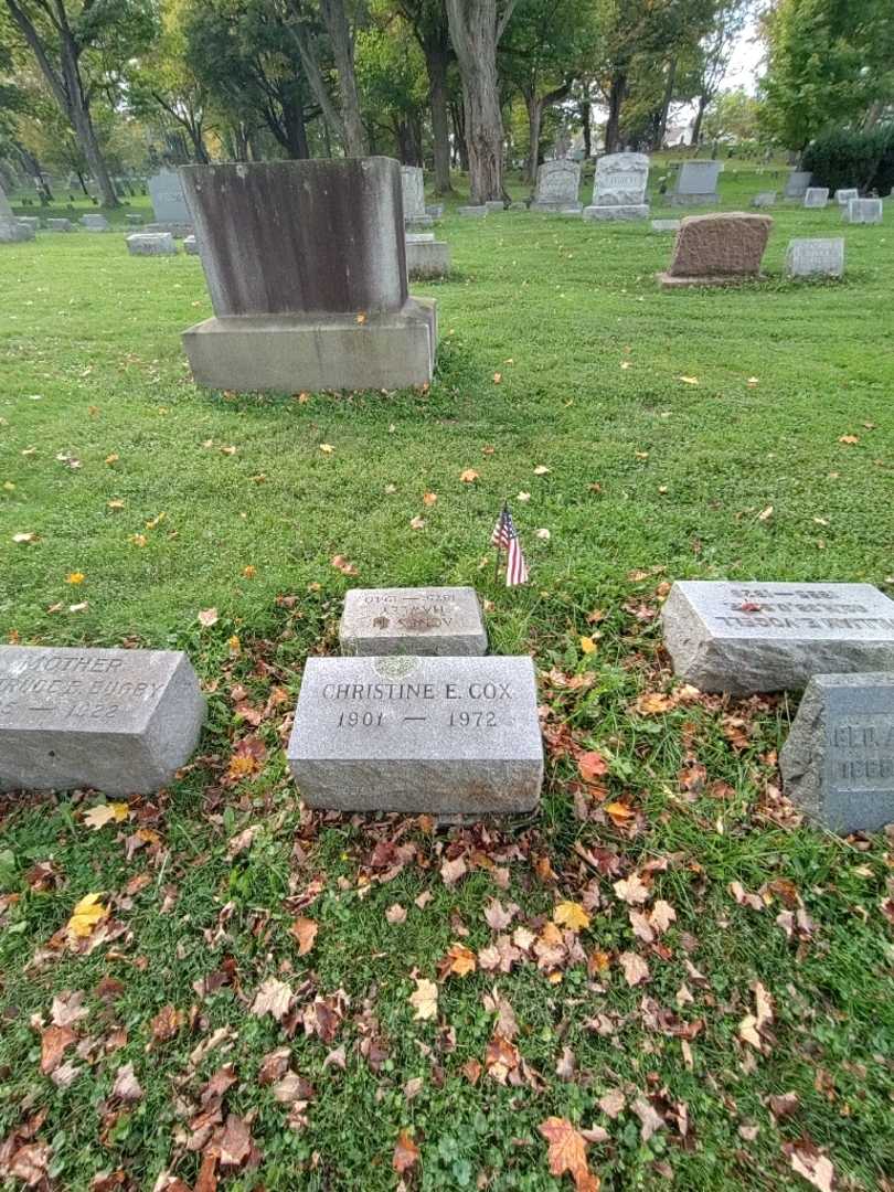 Christine E. Cox's grave. Photo 1