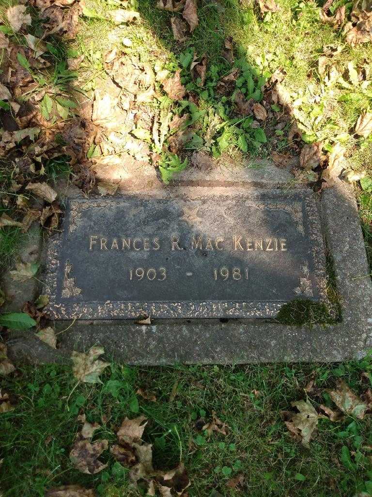 Frances R. MacKenzie's grave. Photo 2