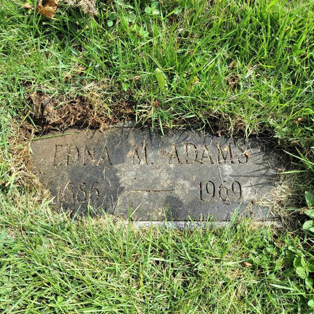 Edna M. Adams's grave. Photo 1