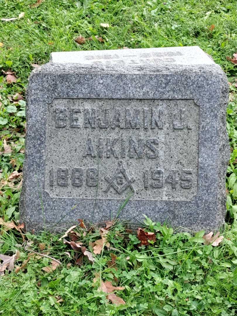 Benjamin J. Aikins's grave. Photo 3