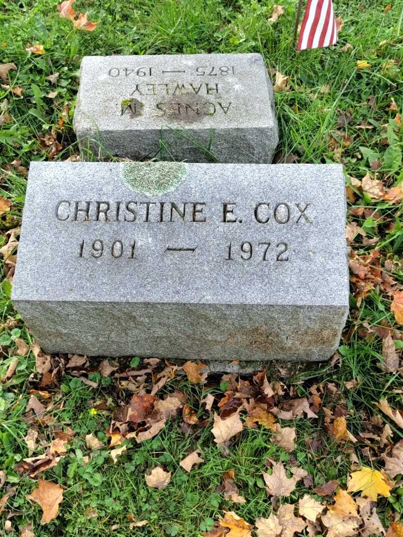 Christine E. Cox's grave. Photo 2