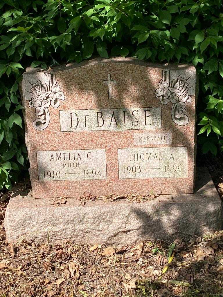 Amelia C. "Millie" DeBaise's grave. Photo 3